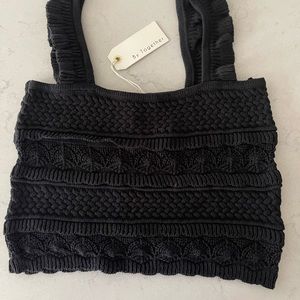 NBW black crochet top from By Together